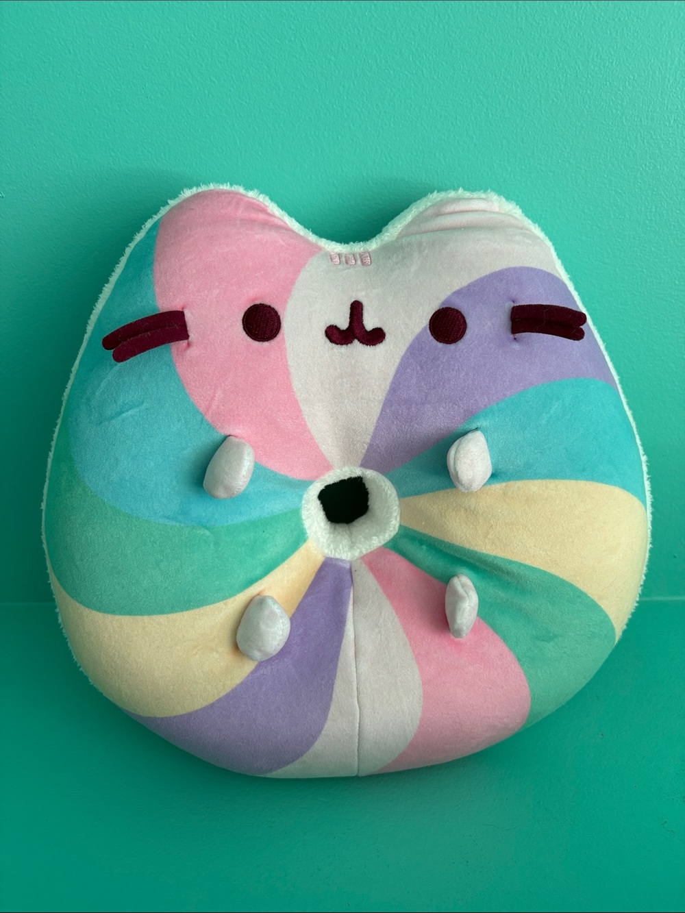 Pusheen Rainbow Bagel Squisheen Plush Cushion Pillow Claire's Exclusive 2023